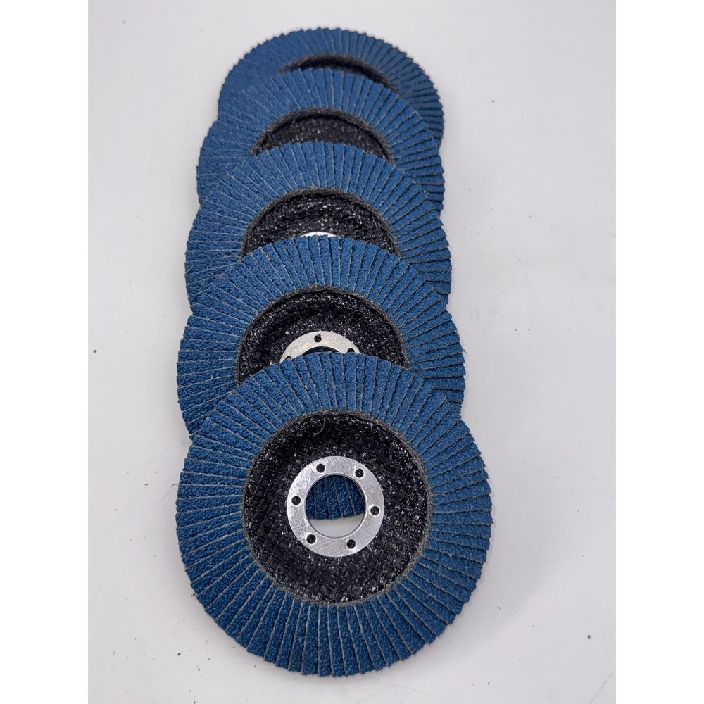 5 Pack Zirconia Flap Disc 4.5 x 5/8 Inch 40 Grit for Angle Grinder Blue NEW